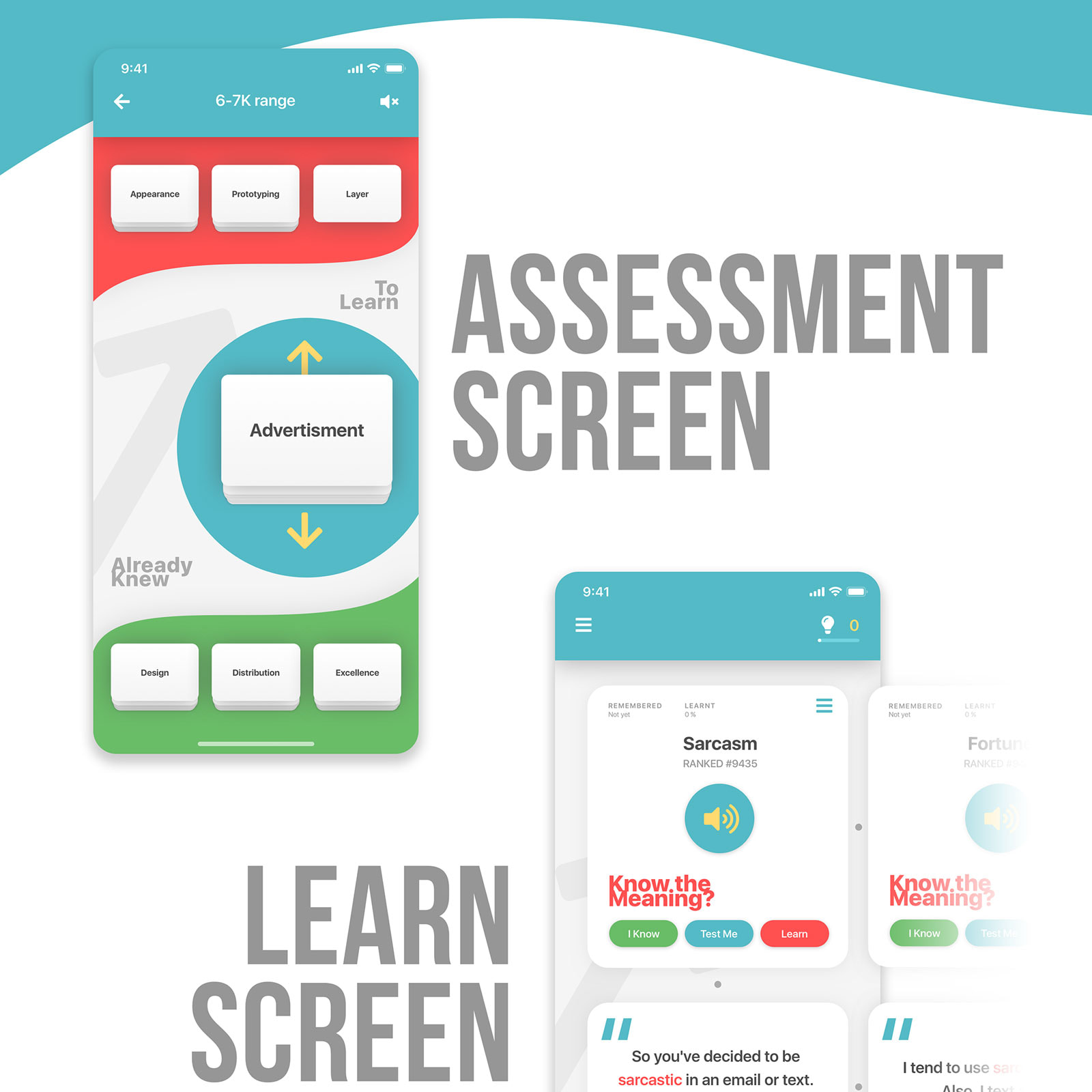 UX Review and UI Design for an English Learning app